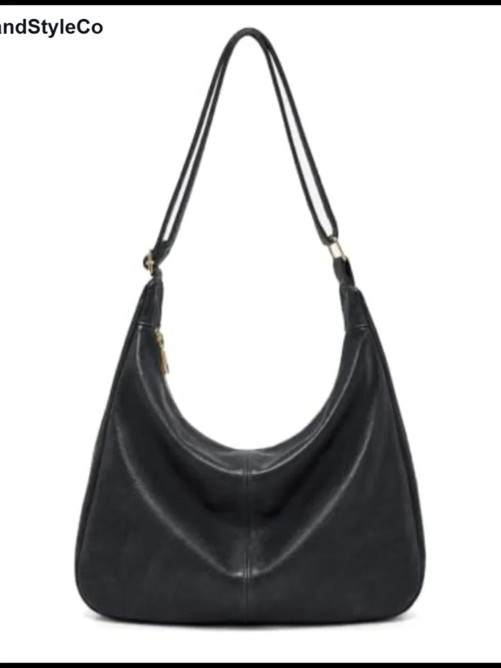 Faux Leather Hobo Shoulder Bag Soft Slouchy Crossbody Tote Purse